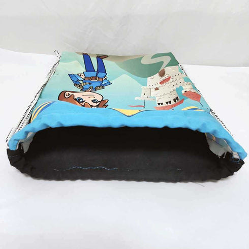 Personalised Prince Drawstring Bag & Pencil Pouch Kids Combo